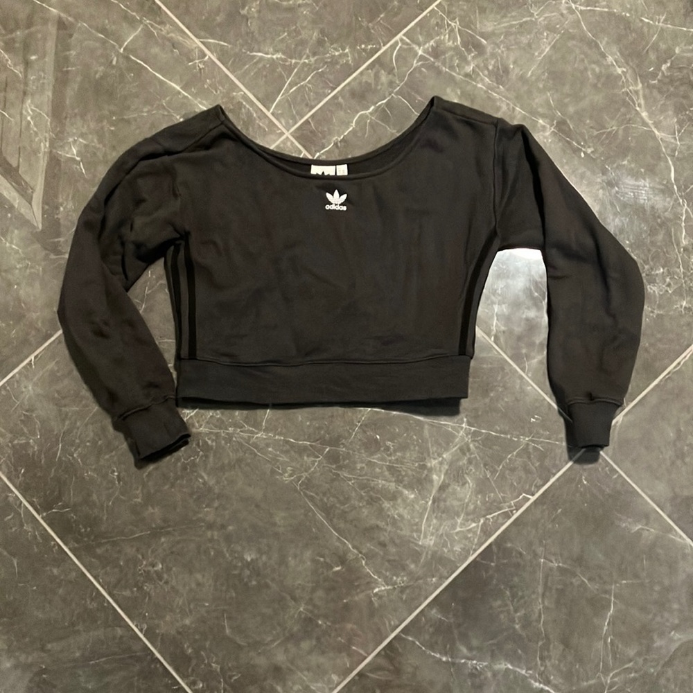 Adidas originals cropped sweatshirt xs